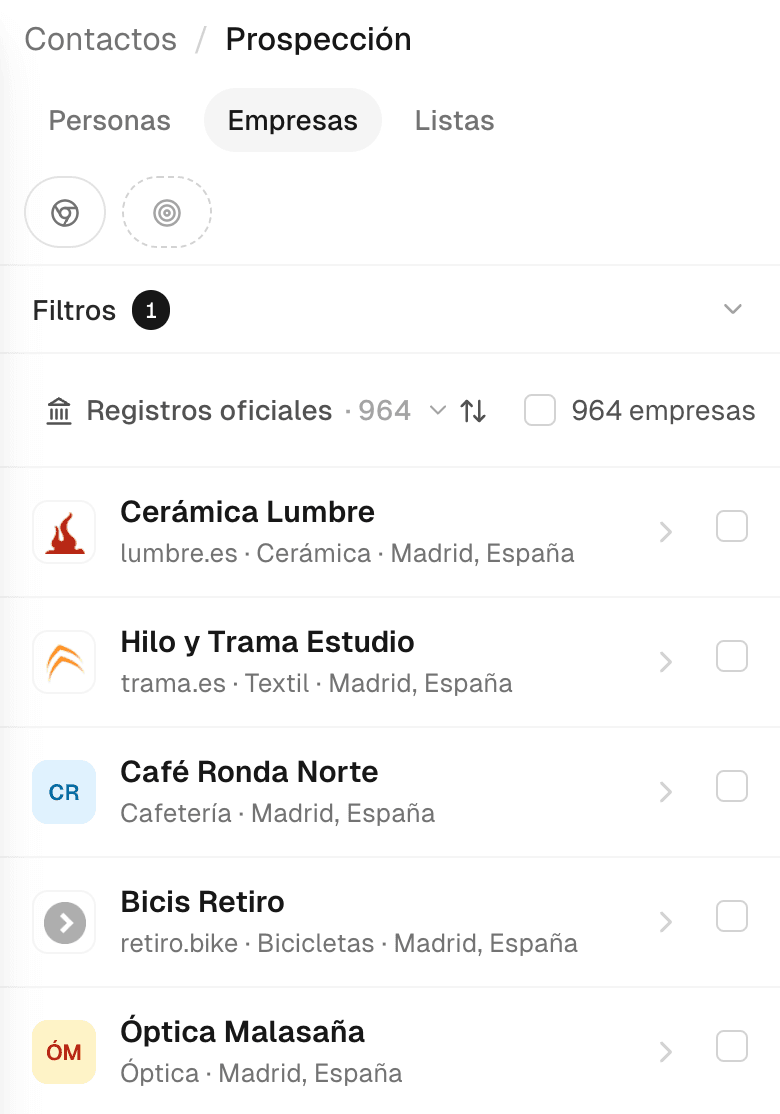 Prospección en Komplian